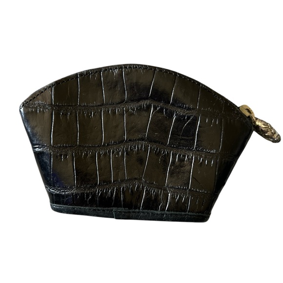 Brighton small patent croc leather black coin wallet - Picture 5 of 7